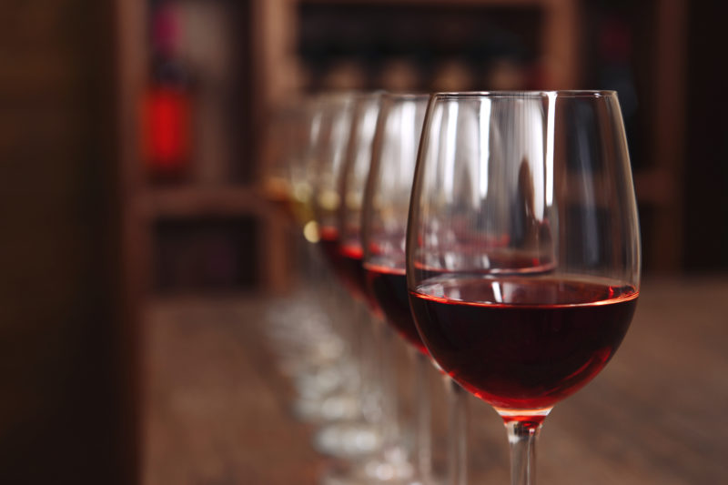 Red wine in glasses Red wine in glasses